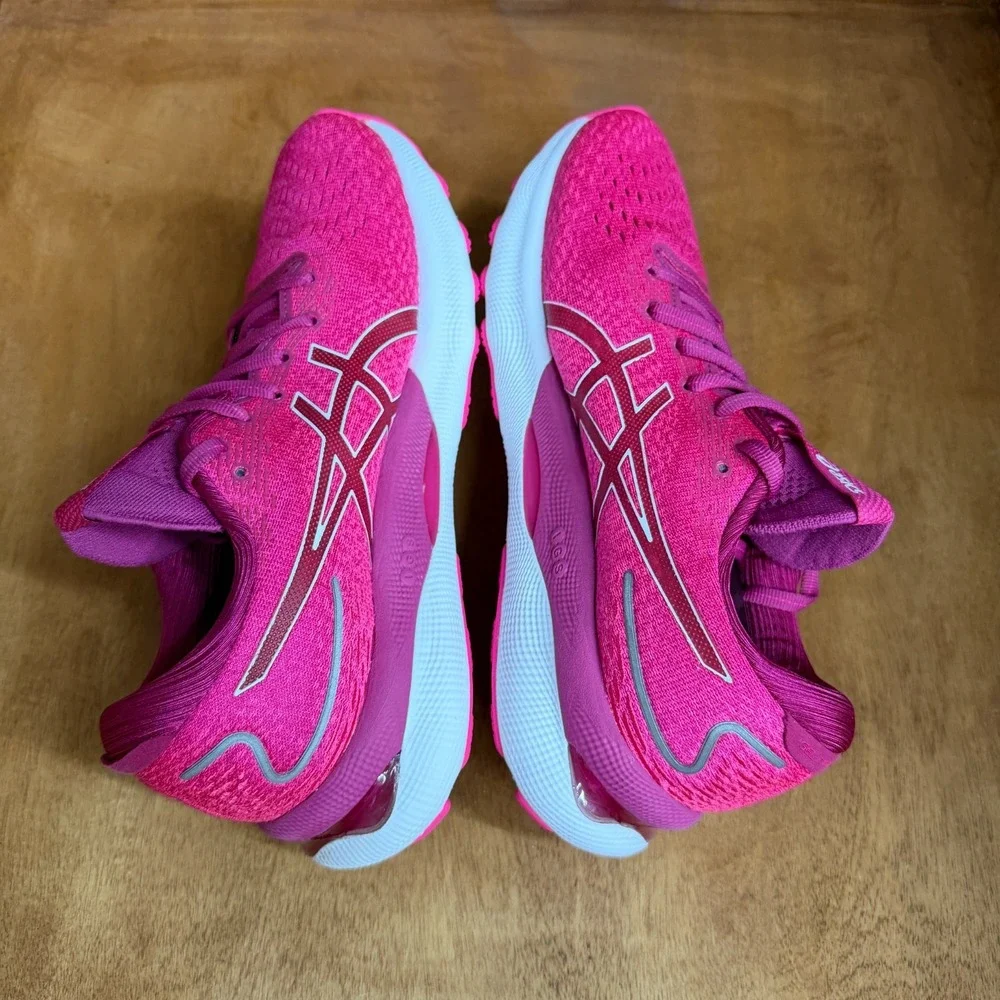 ASICS Gel-Nimbus 24 Running Shoes Womens Sz 9 Hot Pink Athletic Sneakers 101B201